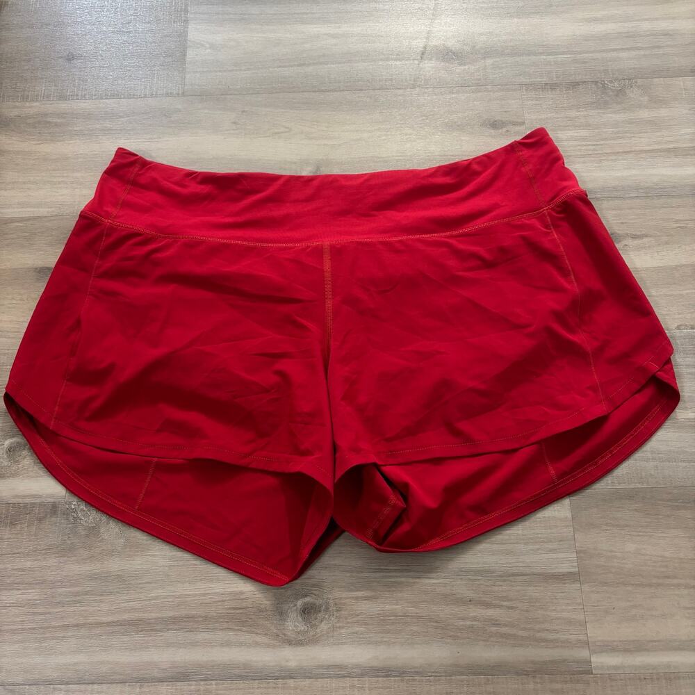 Lululemon Speed Up Short Long 4" Dark Red Women Size 14